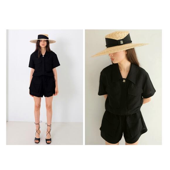 NWOT The Ashlynn MARY Safari Playsuit Black M/L - Picture 5 of 16